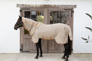 Derka siatkowa przeciw owadom z kapturem i osłoną brzucha Kentucky Horsewear Mesh Fly Rug Comfort Classic