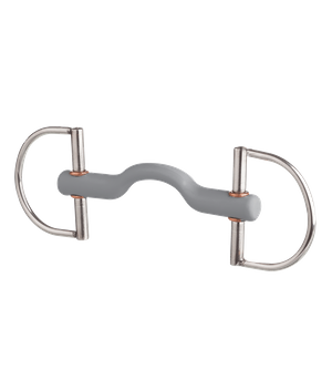 Wędzidło D-ring Beris - językowe 18 mm
