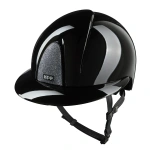 Kask jeździecki z szerokim daszkiem KEP Italia Smart Nova Polish Black Star Silver