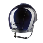 Kask jeździecki z szerokim daszkiem KEP Italia Cromo 2.0 Polish Nebula Blue/Silver