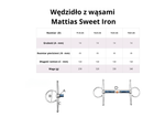 Wędzidło z wąsami FAGER Mattias Sweet Iron - podwójnie łamane