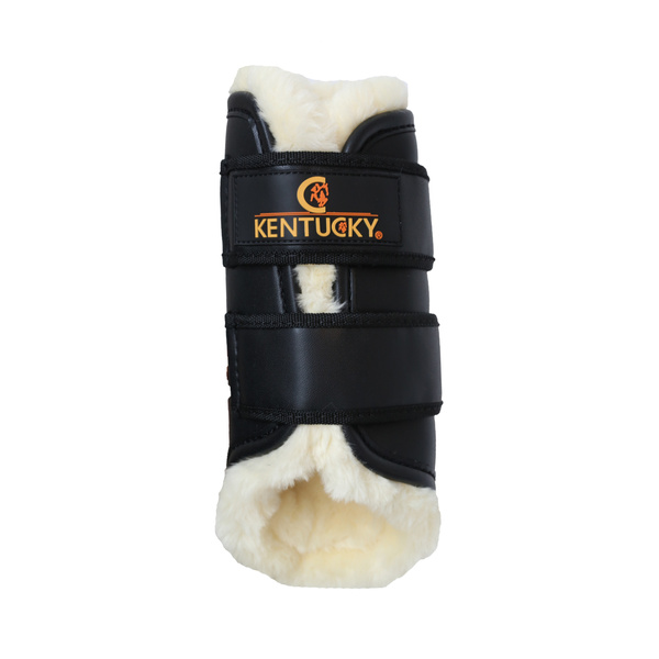 Ochraniacze ujeżdzeniowe z futrem na tylne nogi Kentucky Horsewear Turnout Boots Leather