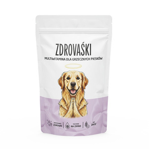 Suplement multivitaminowy w formie smaczków dla psów Pokusa Zdrovaśki 