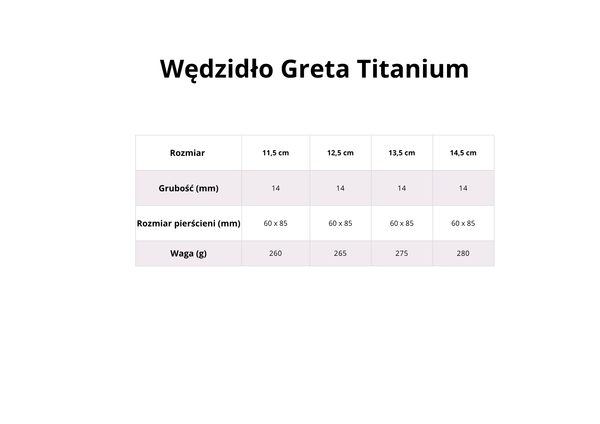 Wędzidło D-ring FAGER Greta Titanium - pojedynczo łamane