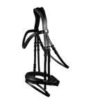 Ogłowie z nachrapnikiem szwedzkim Waldhausen S-Line Blackshine Patent