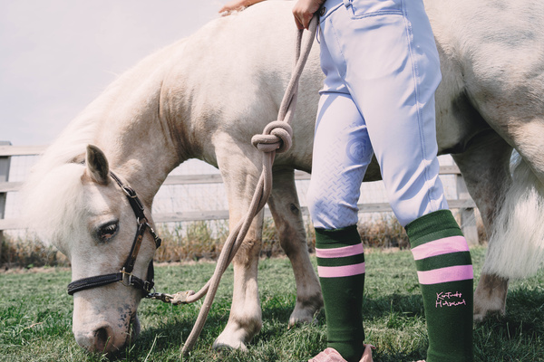 Skarpetki dziecięce Kentucky Horsewear Striped Kid Socks - 2 pak