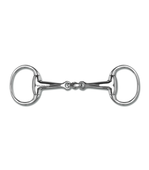 Wędzidło oliwkowe Waldhausen Solid - podwójnie łamane