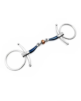 Wędzidło zwykłe z wąsami FAGER Julia Sweet Iron - podwójnie łamane