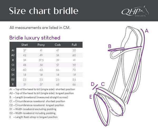 Ogłowie z nachrapnikiem kombinowanym QHP Luxury