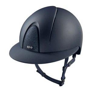 Kask jeździecki z szerokim daszkiem KEP Italia Smart Nova Blue Textile Star