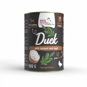 Karma mokra dla dorosłych psów Syta Micha - Kaczka z kokosem i szałwią