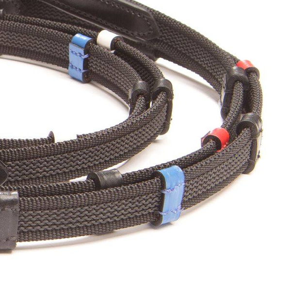 Wodze ogumowane z kolorowymi stoperami Kavalkade - szerokość 16 mm