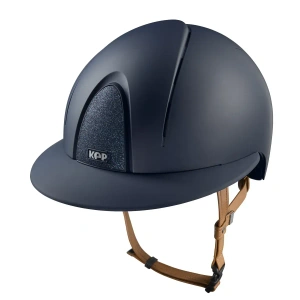 Kask jeździecki z szerokim daszkiem KEP Italia Smart Nova Blue/Beige Textile Star Blue