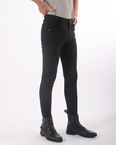 Bryczesy młodzieżowe z lejem silikonowym QHP Filip Junior