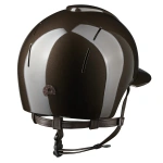 Kask jeździecki z szerokim daszkiem KEP Italia Smart Nova Polish Brown Star Brown