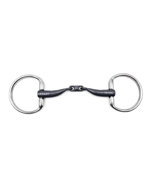 Wędzidło oliwkowe FAGER Hilda Titanium - podwójnie łamane