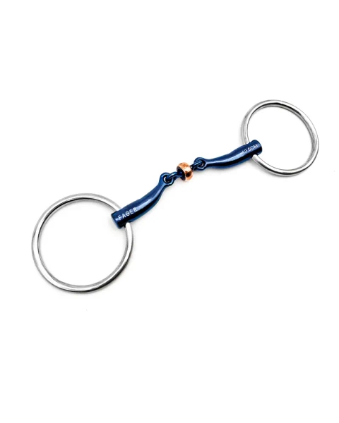 Wędzidło zwykłe FAGER Sally Titanium - podwójnie łamane z rollerem