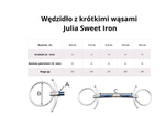 Wędzidło zwykłe z wąsami FAGER Julia Sweet Iron - podwójnie łamane