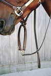 Uwiąz z łańcuszkiem pokrytym skórą syntetyczną Kentucky Horsewear Leather Covered Chain Lead