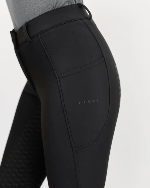 Bryczesy zimowe z pełnym lejem silikonowym FAGER Elsa