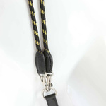 Czarna wodza skórzano-sznurkowa Kavalkade