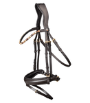 Ogłowie anatomiczne z nachrapnikiem szwedzkim Waldhausen X-Line Goldheart