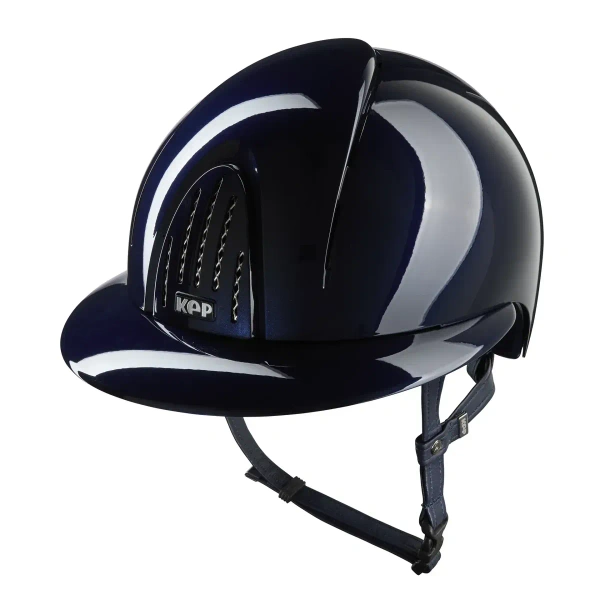 Kask jeździecki z szerokim daszkiem KEP Italia Smart Nova Polish Blue