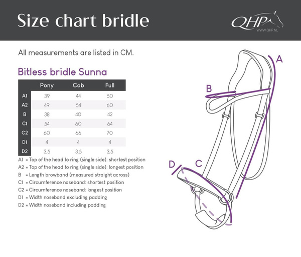 Ogłowie bezwędzidłowe QHP Sunna
