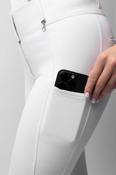 Bryczesy konkursowe z pełnym lejem silikonowym Horze Mira