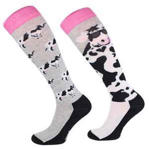 Podkolanówki jeździeckie Comodo Funny Design - Krowa
