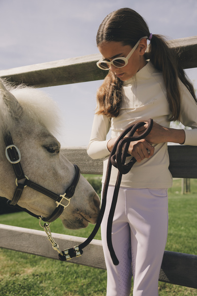 Dziewczęce legginsy jeździeckie z kolanowym lejem silikonowym Kentucky Ridingwear Miami