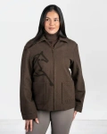 Damska kurtka jeździecka w stylu Harrington z wełnianą strukturą Fager Frida Harrington Jacket