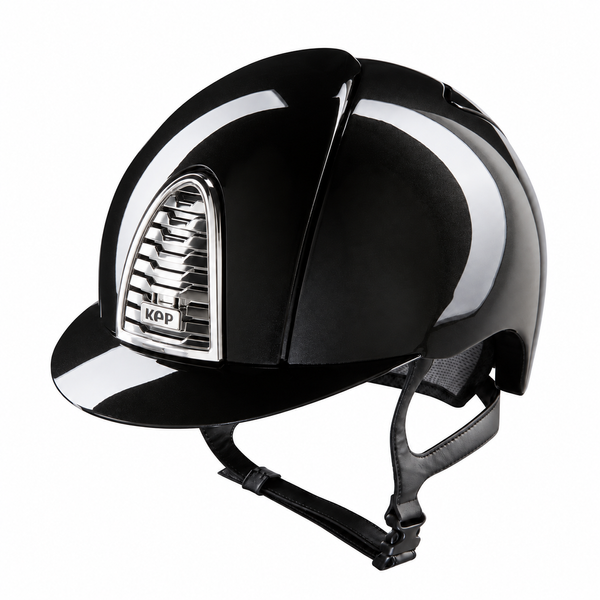 Kask jeździecki KEP Italia Cromo 2.0 Black Polish/ Chrome Ventilation Grille