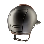 Kask jeździecki z szerokim daszkiem KEP Italia Cromo 2.0 Textile Milano Velvet Shining Brown