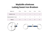 Wędzidło oliwkowe FAGER Ludwig Sweet Iron - podwójnie łamane