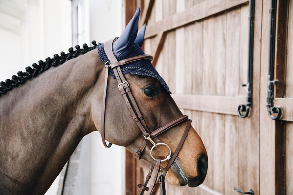 Nauszniki klasyczne Kentucky Horsewear Stone&Pearl Long