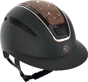 Kask jeździecki z szerokim daszkiem Covalliero Elite Polo Rosegold