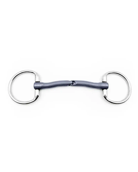 Wędzidło oliwkowe FAGER Jasmine Titanium Bradoon - pojedynczo łamane