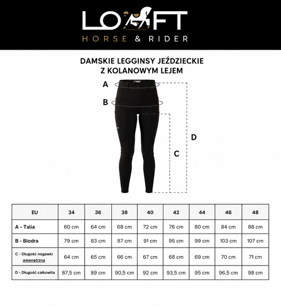 Damskie legginsy jeździeckie z kolanowym lejem silikonowym Kentucky Ridingwear Riding Legging Classic