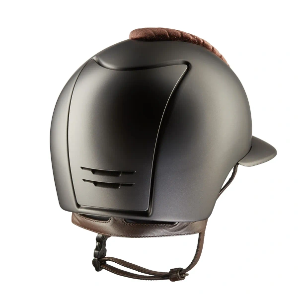 Kask jeździecki z szerokim daszkiem KEP Italia Cromo 2.0 Textile Milano Velvet Shining Brown