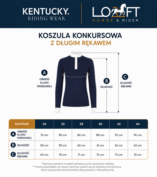 Damska koszula konkursowa z długim rękawem Kentucky Ridingwear Heritage Air