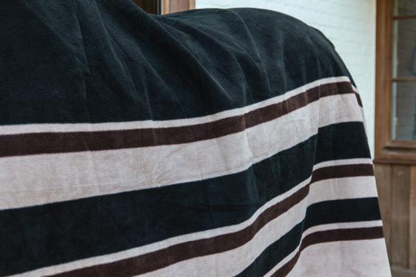 Derka polarowa Kentucky Horsewear Heavy Fleece Rug Square Stripes