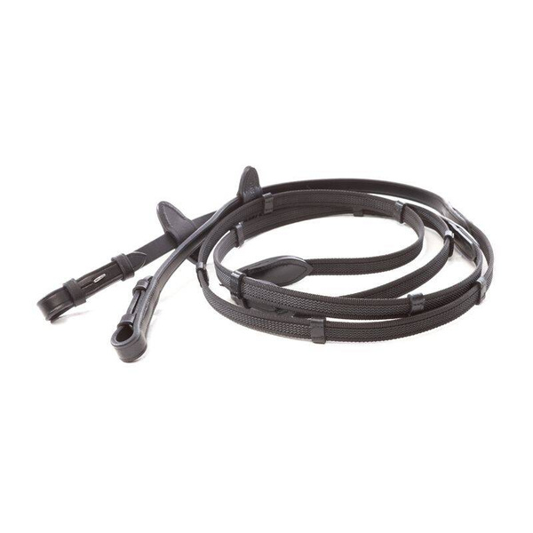 Wodze ogumowane ze stoperami Kavalkade  - szerokość 16 mm