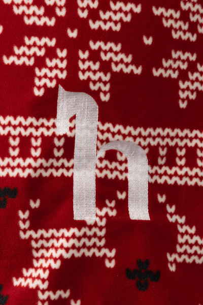 Derka polarowa z kapturem Horze Christmas