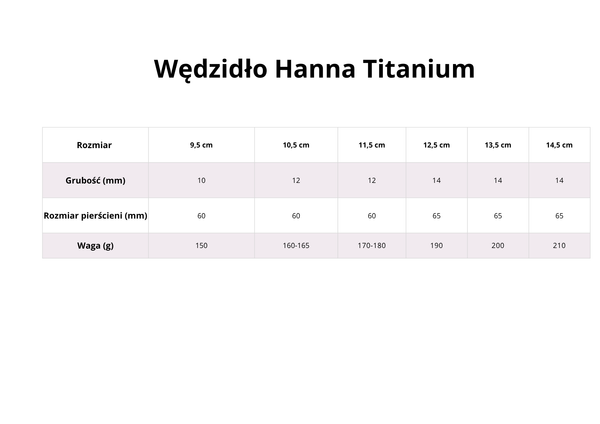 Wędzidło oliwkowe FAGER Hanna Titanium - sztanga z portem językowym