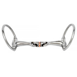 Wędzidło oliwkowe z ruchomą rolką START - podwójnie łamane