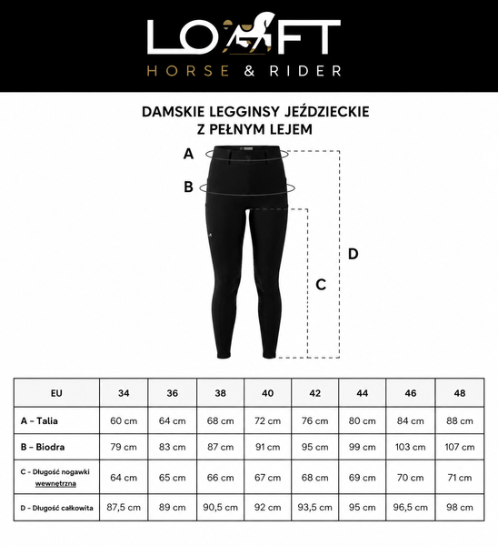 Damskie legginsy jeździeckie z pełnym lejem silikonowym Kentucky Ridingwear Riding Legging Classic