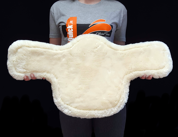 Popręg crossowy z futrem eQuick eOnyx Fluffy