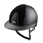 Kask jeździecki z szerokim daszkiem KEP Italia Cromo 2.0 Black Matt Velvet