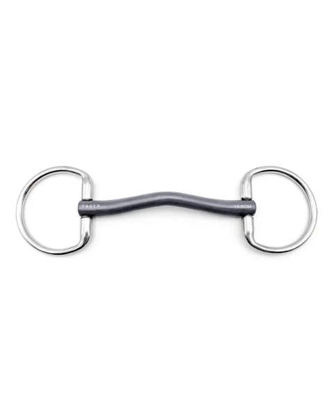 Wędzidło oliwkowe FAGER Sara Titanium - sztanga z portem językowym